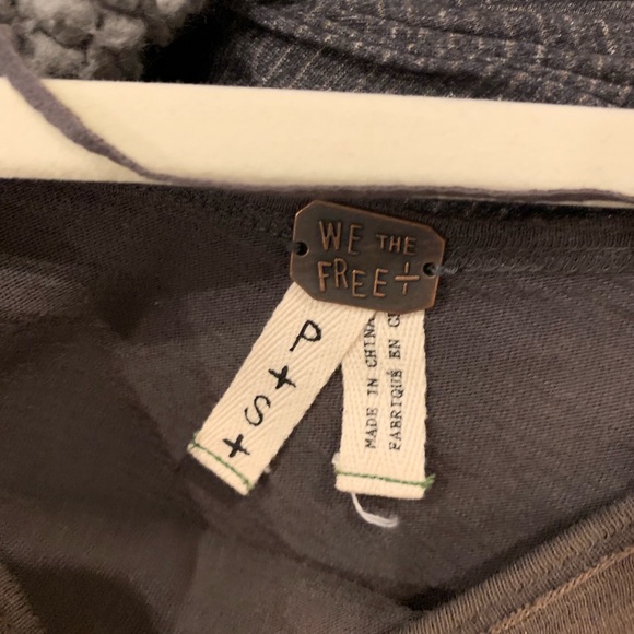 Free people high low brown and red top - Picture 3 of 3